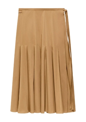 Another Tomorrow panelled wrap skirt - Neutrals