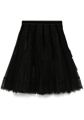 SHIATZY CHEN lace mesh skirt - Black