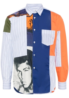 Comme Des Garçons Shirt colour-block striped shirt - Blue