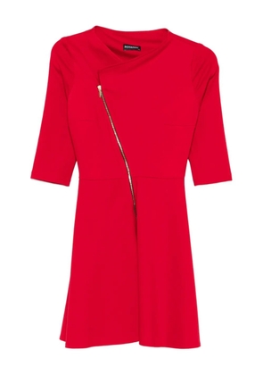 ROSERRY Chelsea diagonal-zip mini dress - Red