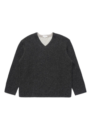 Lady White Co. V-neck snap sweater - Grey