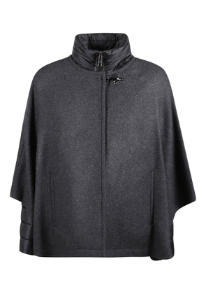 Tod's hook-detail wool cape - Grey