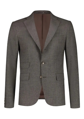 PAUL ZEIST checked single-breasted blazer - Brown