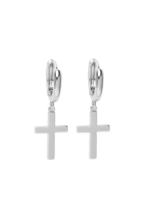 Nialaya Jewelry cross dangling earrings - Silver