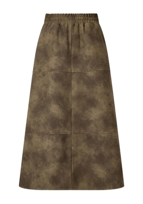 TOMBOY suede panelled skirt - Brown