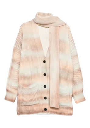 Canessa scarf-detail cardigan - Neutrals