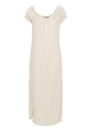 Elena Velez frayed chemise slip dress - Neutrals