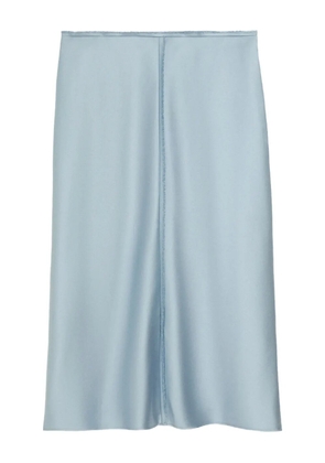 AMI Paris raw-edge midi skirt - Blue