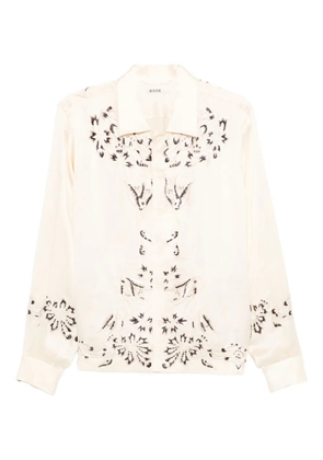BODE Phantasm silk shirt - Neutrals