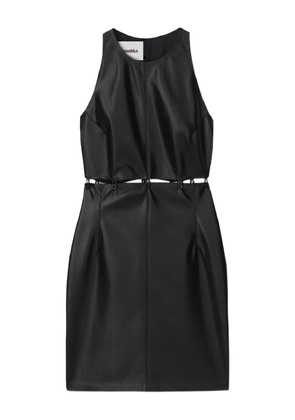 Nanushka Layan button sleeveless mini dress - Black