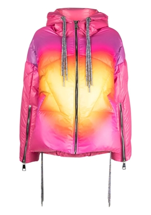 Khrisjoy Iconic gradient hooded puffer jacket - Pink