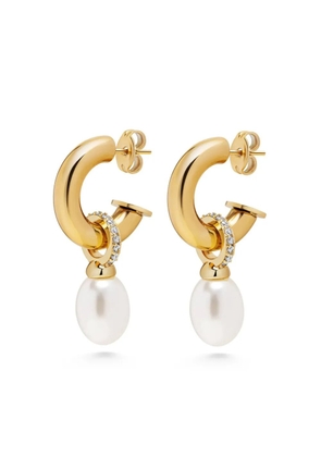 Nialaya Jewelry pearl-detailing earrings - Gold