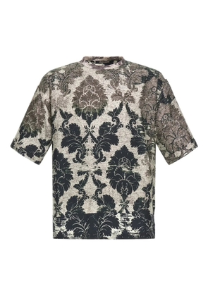 Roberto Cavalli broccato print T-Shirt - Black