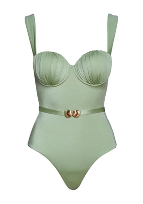 Noire Swimwear Balconette ruched swimsuit - Green