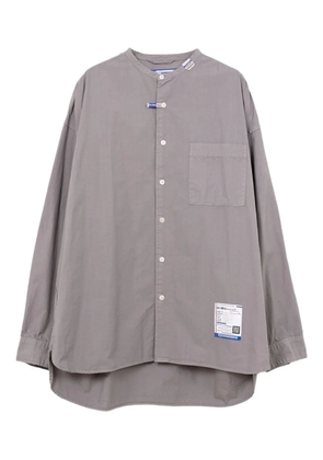 in･stru(men-tal). band-collar long-sleeve shirt - Grey