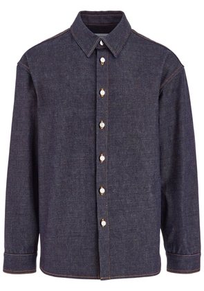 Ferragamo Long sleeved denim shirt - Blue