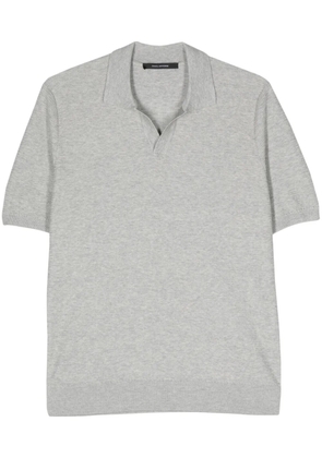 Tagliatore textured polo shirt - Grey