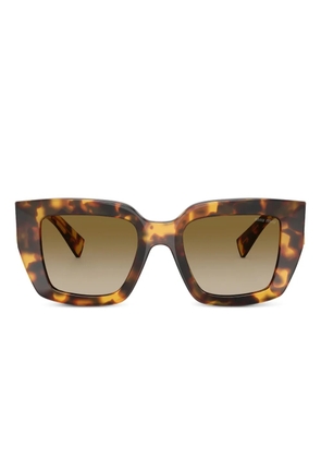 Miu Miu Eyewear geometric-frame sunglasses - Brown