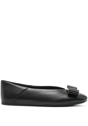 Ferragamo leather ballet flats - Black