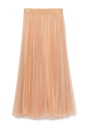 STYLAND pleated-tulle midi skirt - Neutrals