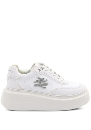 Karl Lagerfeld logo-appliqué sneakers - White