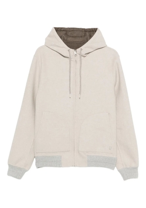 LIU JO zip-up hooded jacket - Neutrals