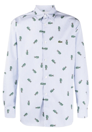 Comme Des Garçons Shirt x Lacoste logo striped shirt - Blue