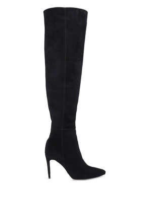 GINISSIMA 95mm suede boots - Black