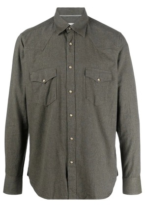 Tintoria Mattei long-sleeved buttoned cotton shirt - Grey