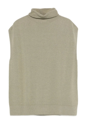 Antonelli roll-neck sleeveless top - Green