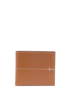 Tod's stitch-detail leather wallet - Brown