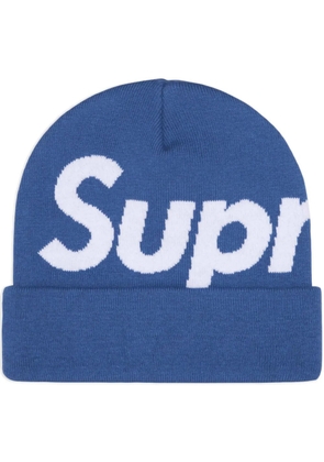 Supreme intarsia-logo beanie hat - Blue