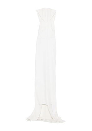 Vestiaire d'un Oiseau Libre hooded sleeveless gown - White