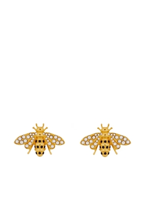 Oscar de la Renta bee stones earrings - Gold