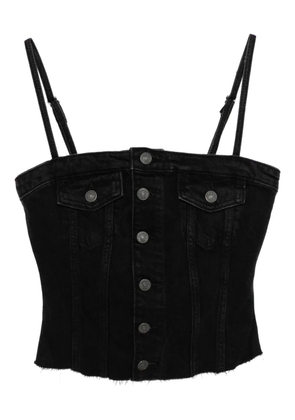 Reformation Coco denim top - Black