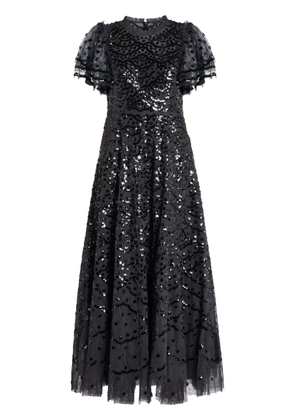 Needle & Thread sequinned maxi dress - Grey
