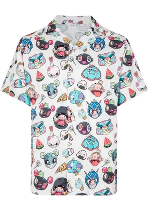 KARAFURU button-up short-sleeve shirt - White