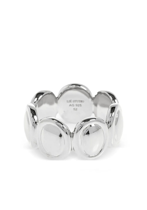 LIE STUDIO Sasha circular-disc ring - Silver
