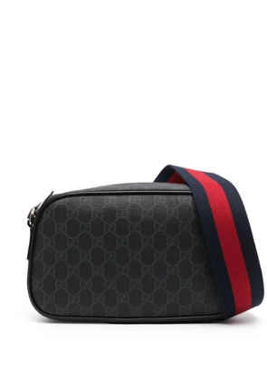 Gucci GG Supreme leather messenger bag - Black