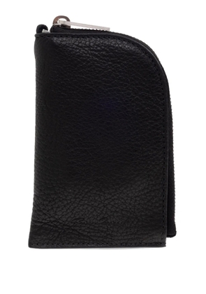 Rick Owens zipped leather coin purse - Black