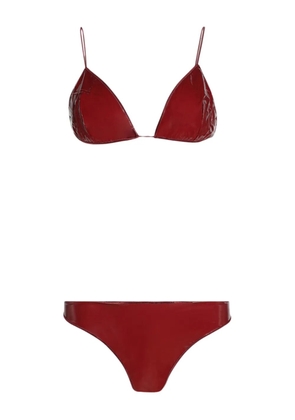 Oséree Microkini patent finish bikini set - Red
