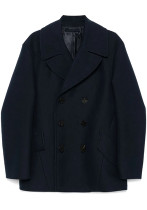 Alexander McQueen double-breasted peacoat - Blue