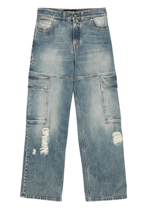 Just Cavalli distressed straight-leg jeans - Blue