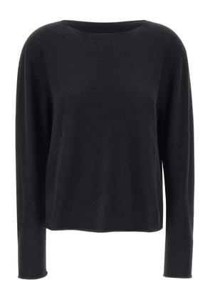 Hemisphere round-neck cashmere sweater - Black