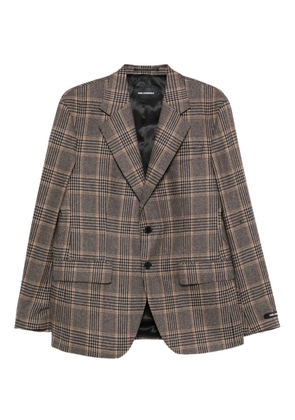 Karl Lagerfeld checked wool jacket - Brown