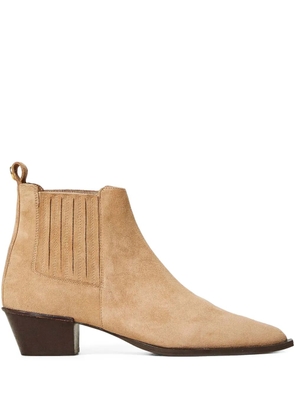 TWINSET 40mm suede ankle boots - Neutrals