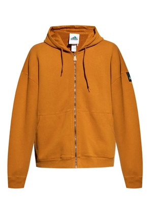adidas logo-appliqué zip-up hoodie - Orange