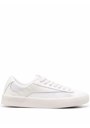 BY FAR Rodina grained low sneakers - White