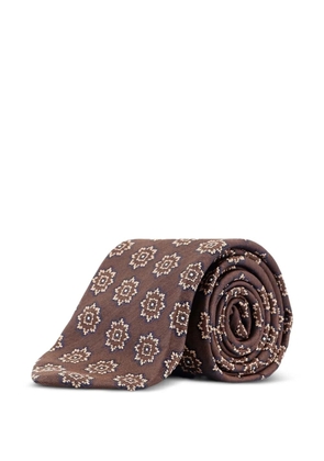 Kiton silk tie - Brown
