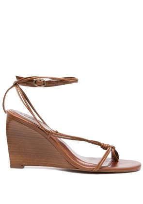 Ba&Sh 90mm Conny wedge sandals - Brown